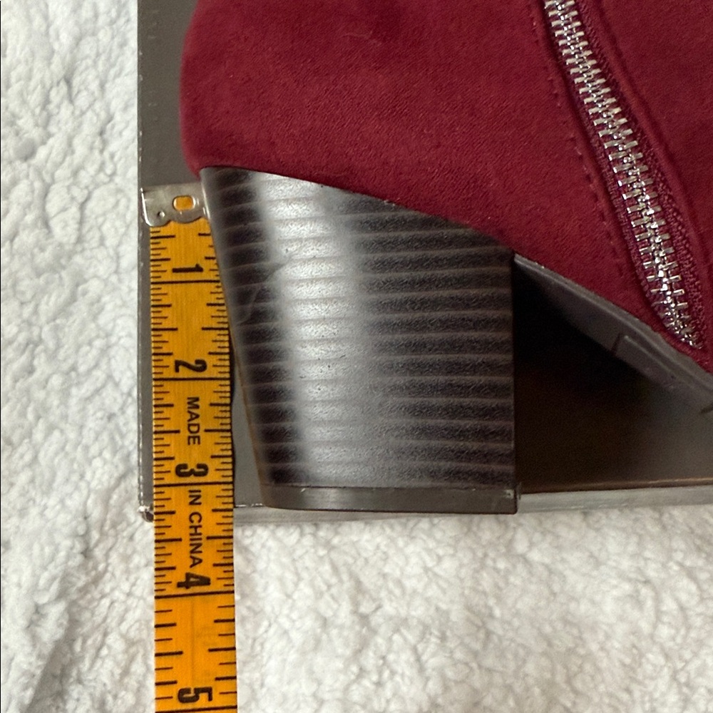 NEW Style & Co. Women's Red Scarlet Microsuede Masrinaa Ankle Boots 9.5W - Picture 10 of 11